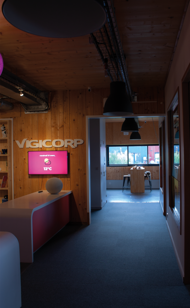 Les locaux de Vigicorp, l'accueil