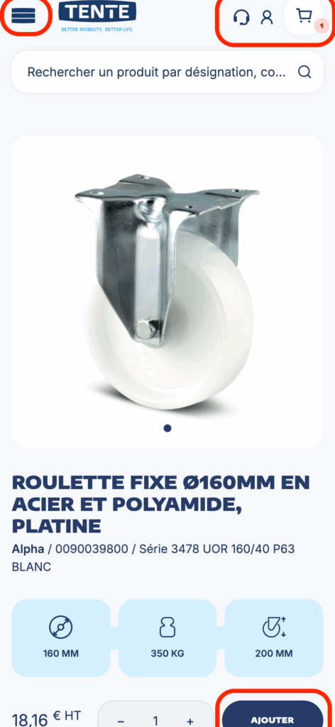 Tunnel d'achat TENTE