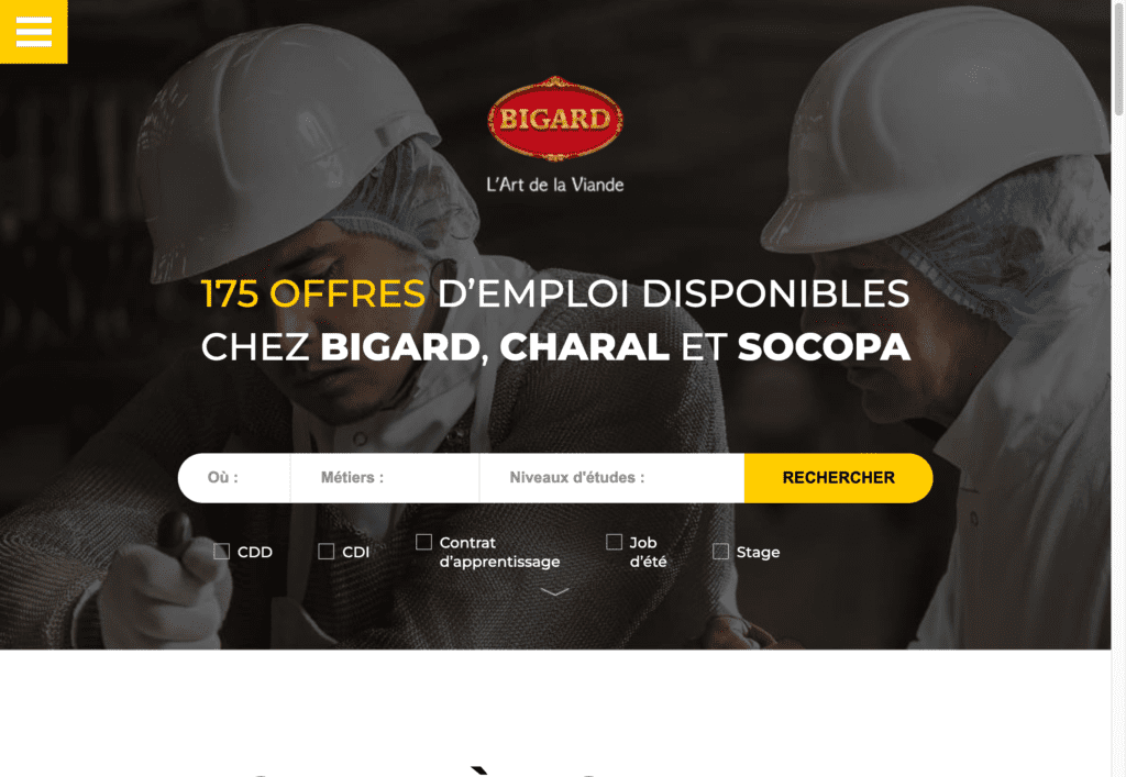 Un site web de recrutement développé sur WordPress